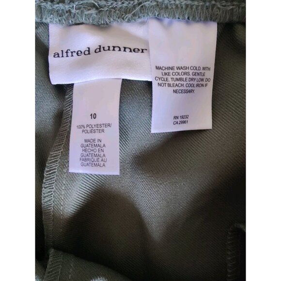 Alfred Dunner Green High Rise Straight Leg Pull On Dress Pants 10 - Picture 4 of 4